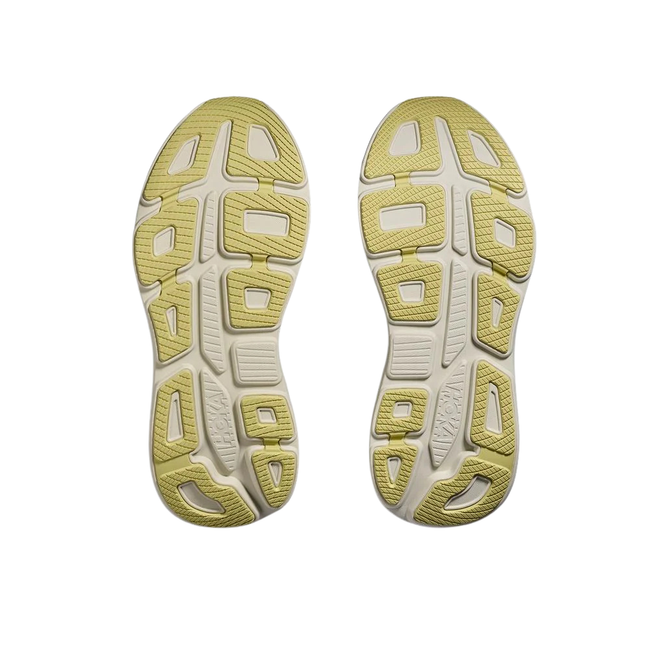 Soles of Hoka Men's Bondi 9 Running Shoe in Succulent Fern