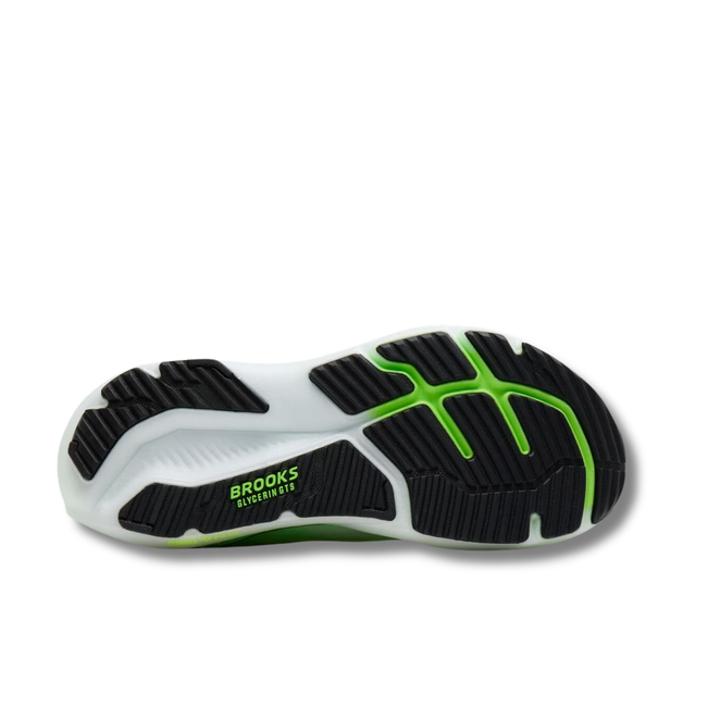 Sole of Brooks Men's Glycerin 23 GTS Running Shoe in Phantom Green