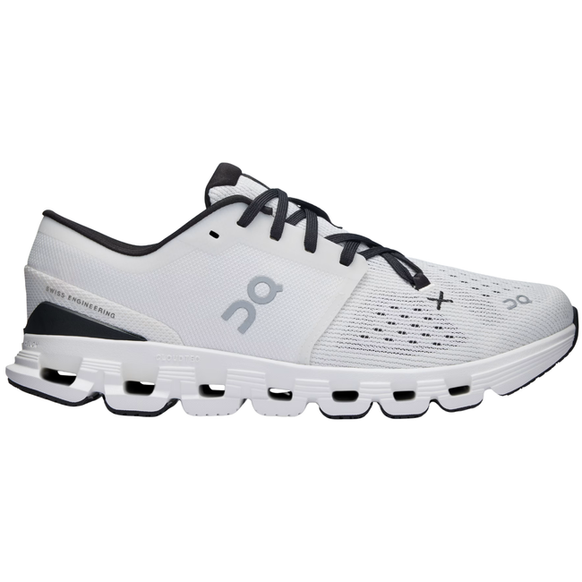 Side of On Running Women's Cloud X 4 Cross Training Shoe in Ivory White