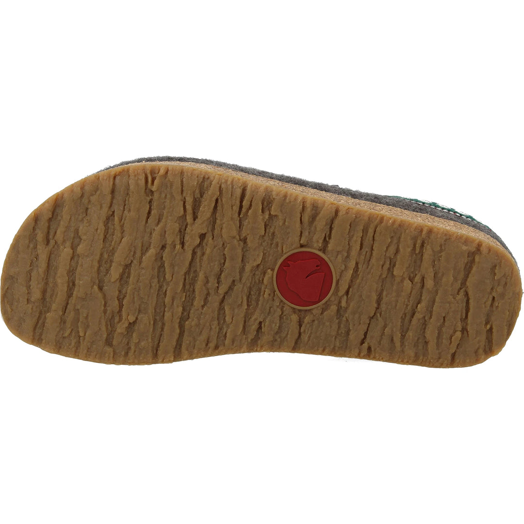 Haflinger Unisex GZ Clog in Grey, outsole