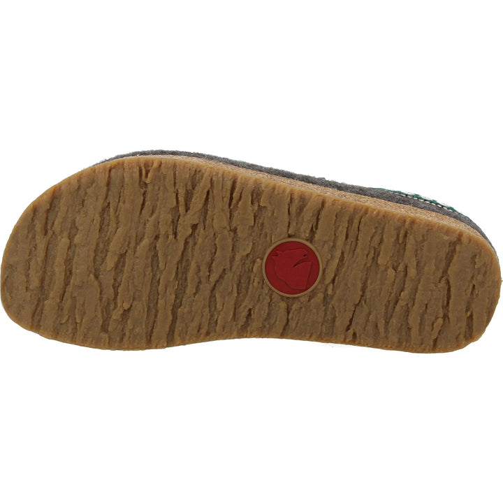 Haflinger Unisex GZ Clog in Grey, outsole