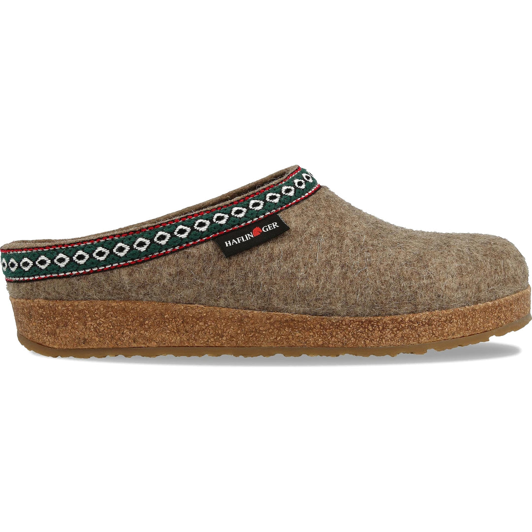 Haflinger Women’s GZ Clog in Earth, side view