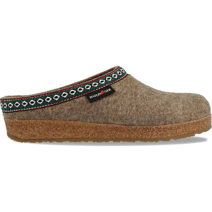Haflinger Women’s GZ Clog in Earth, side view