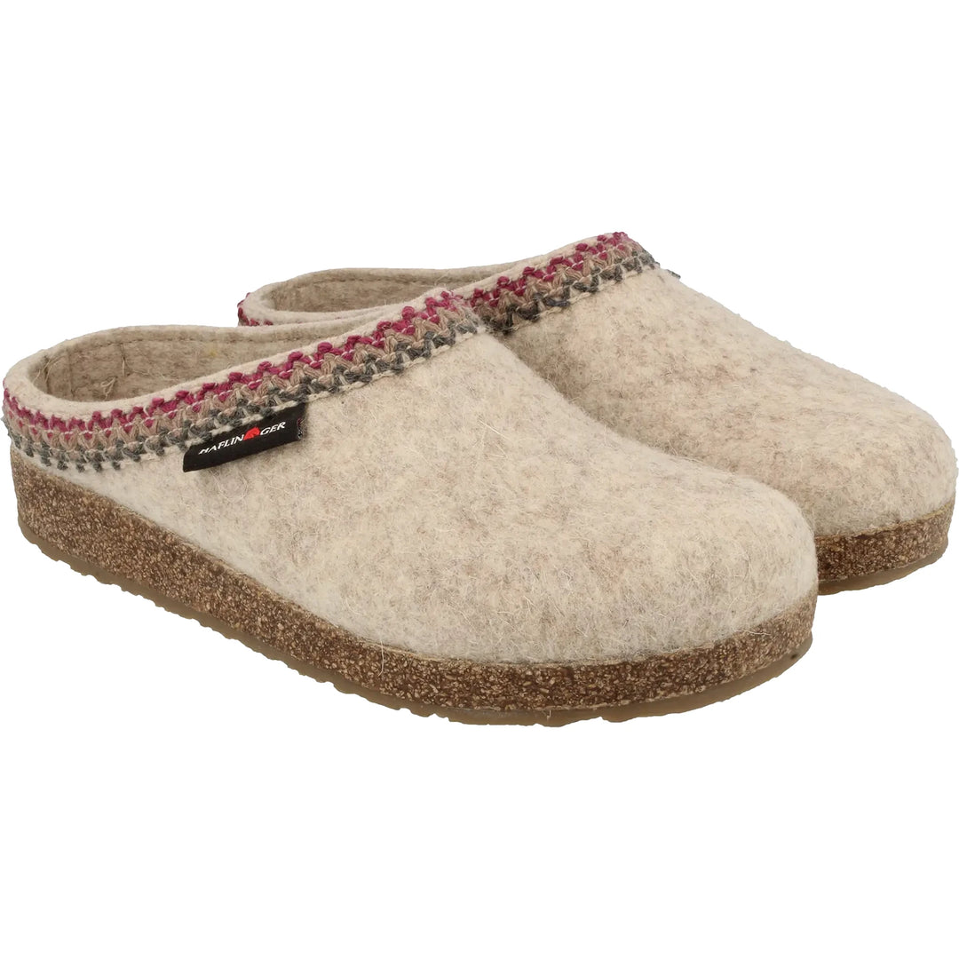 Haflinger Women's ZigZag Clog in Natural, pair