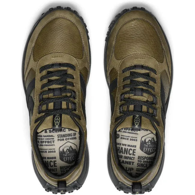 Keen Men's KS86 Leather Sneaker Dark Olive/Black 1029810