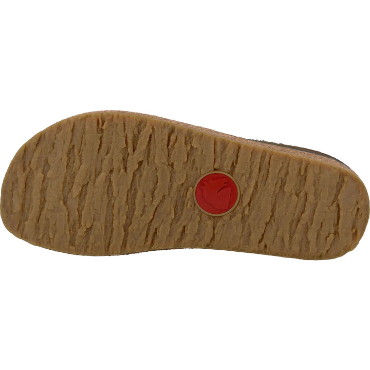 Haflinger Unisex GZL Clog in Smokey Brown, outsole