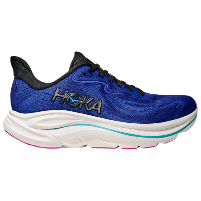 Side of Hoka Women's Clifton 10 Running Shoe in Night Sky Blue