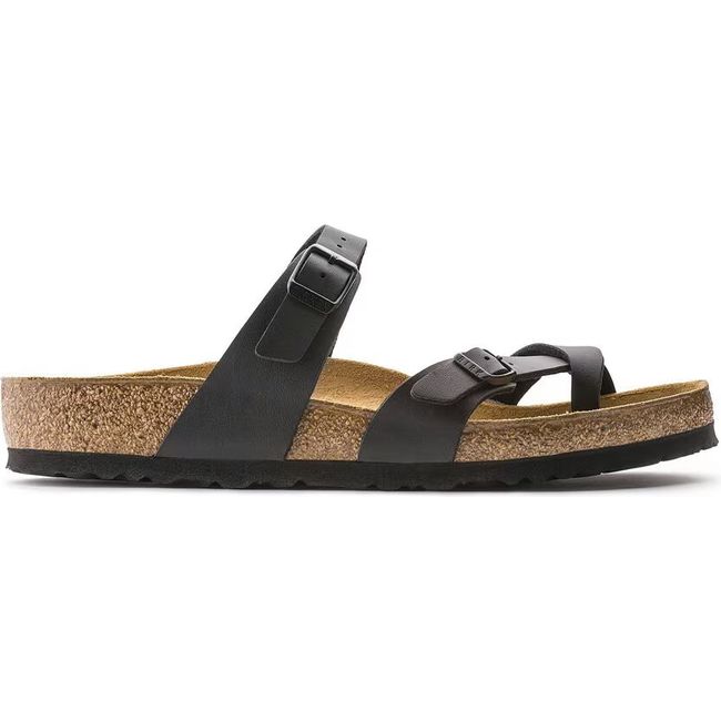 Lateral side of Birkenstock Women&#39;s Mayari Birko-Flor Sandal in black
