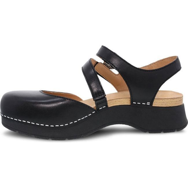 Dansko Women's Rissa Mary Jane Closed Toe Sandal Black Nappa 7188100200