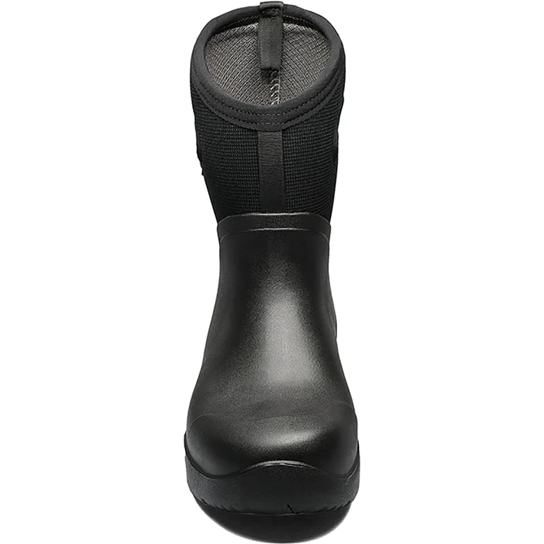 Front of Bogs Men's Bozeman Mid Boot in Black