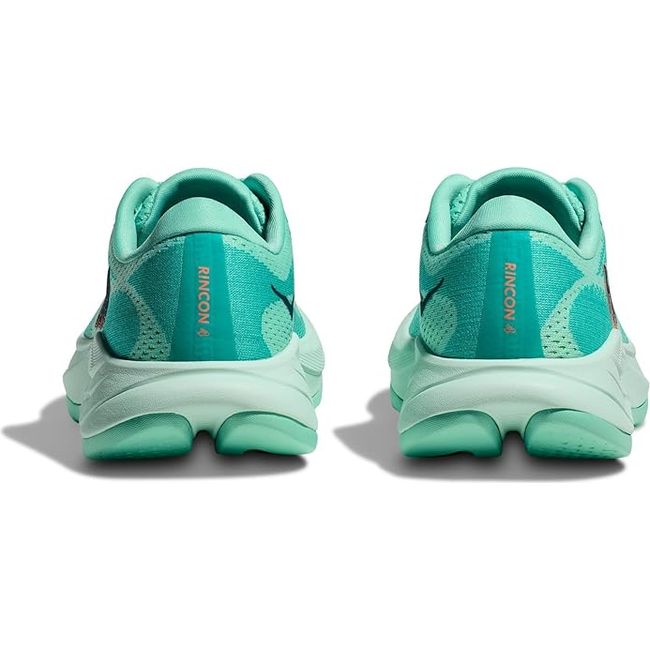 Heels of Women's Hoka Rincon 4 Running Shoes in Seafoam Electric Aqua color