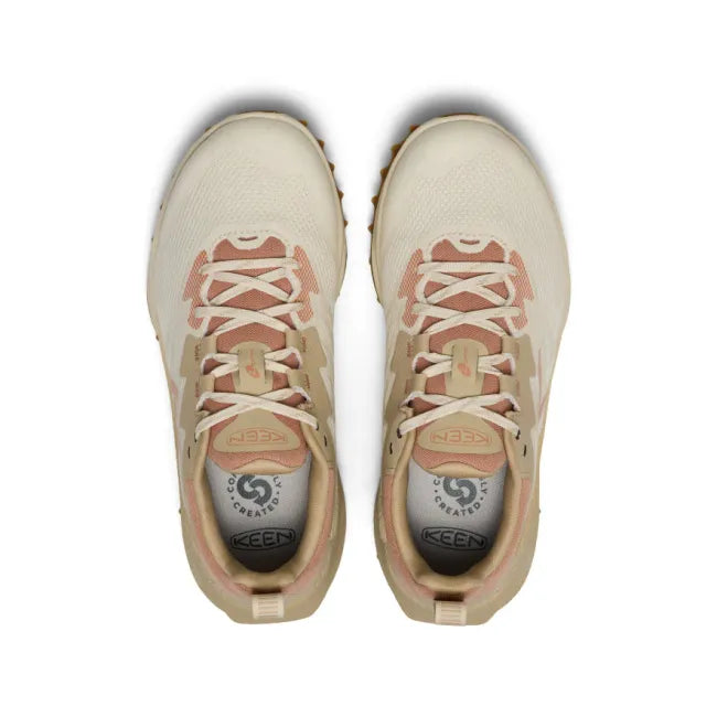 Lace upper of birch cork beige KEEN Women&#39;s Zionic NXT Waterproof Hiking Shoes