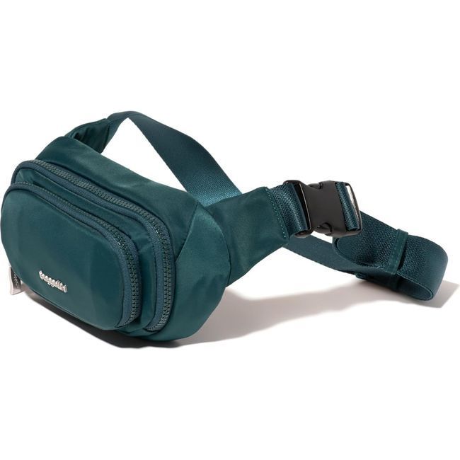Baggallini On The Go Belt Bag Waist Pack Emerald Twill BBW906B1090