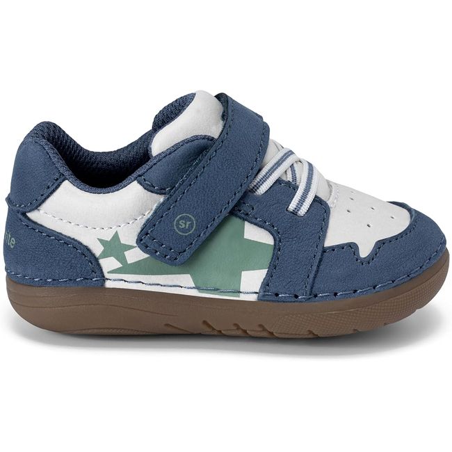 Lateral side of Stride Rite Kids' Waverly Sneaker in Vintage Indigo 