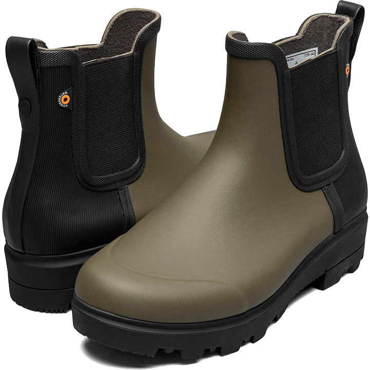 Pair of Bogs Women's Holly Chelsea Boot in Army Green