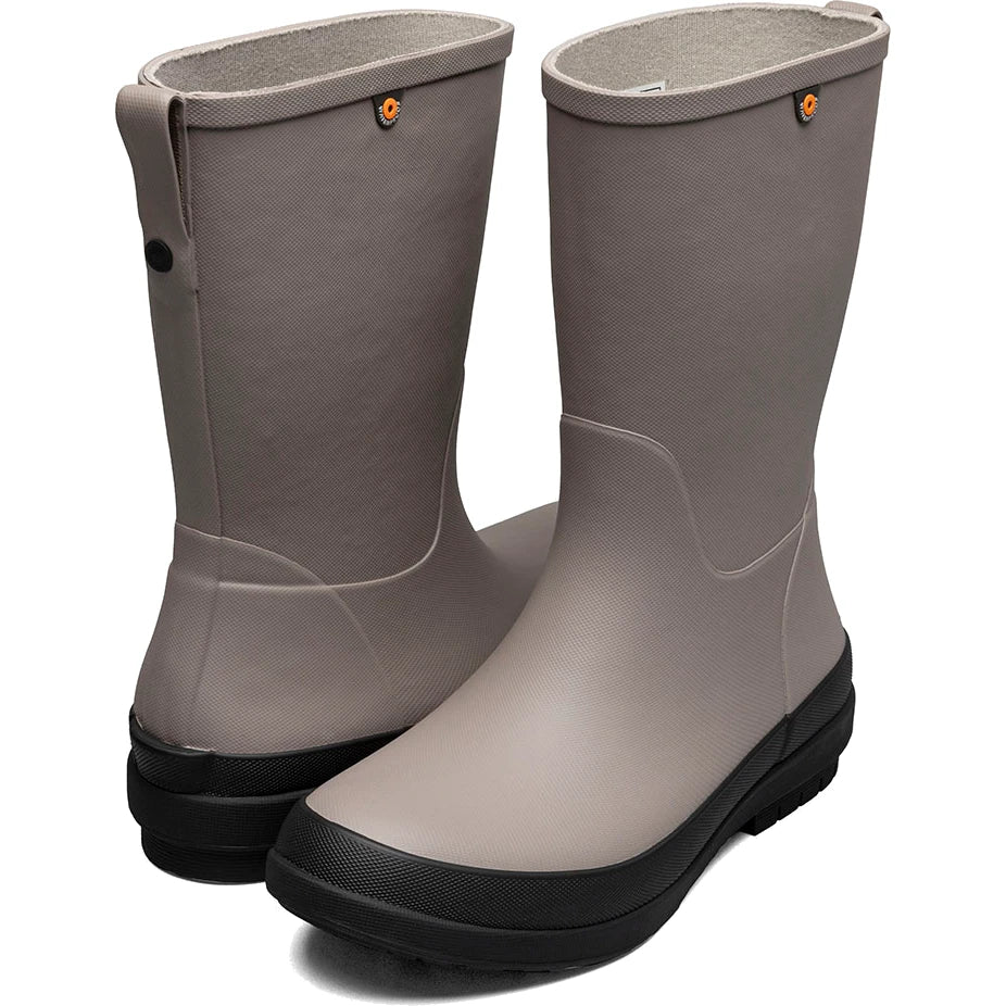 Pair of Bogs Women's Amanda II Mid Rain Boot in Taupe