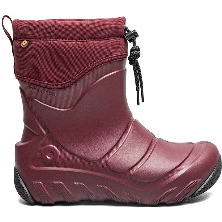 Side of Bogs Unisex Boga Boot Mid in Dark Cherry