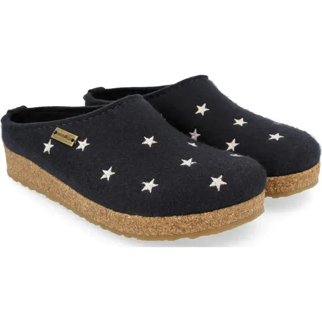 Haflinger Women&#39;s Stelline Clog Navy 741032-70