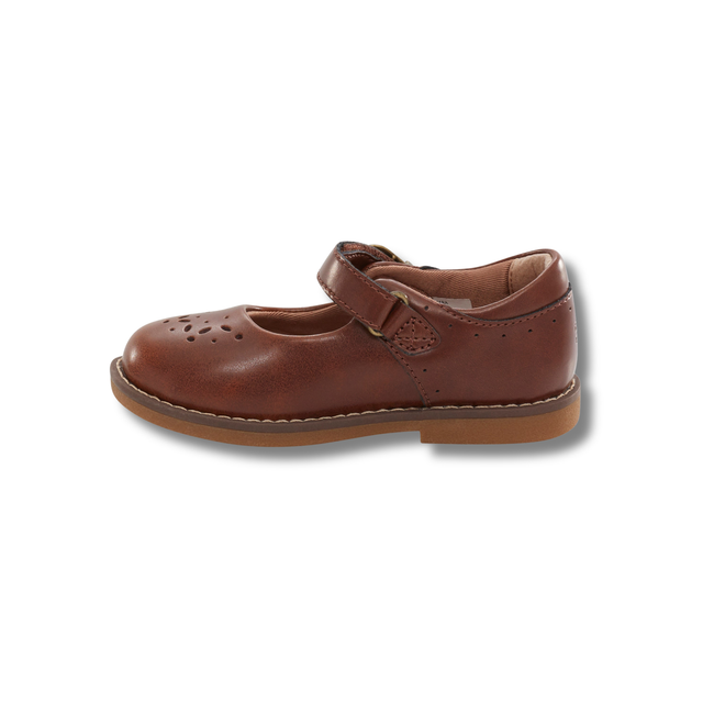 Medial side of Stride Rite Kids' Mara Mary Jane Shoe (Toddler/Little Kid) in Cedar