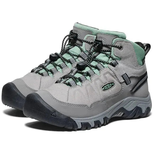Keen Kids&#39; Targhee IV Waterproof Hiking Boot Alloy/Granite Green
 1029562