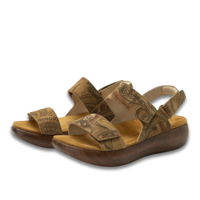 Pair of Alegria Women's Bailee Sandals in Folkie Brown