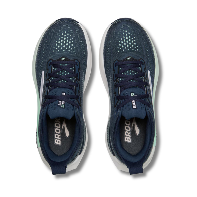 Tops of Brooks Women's Glycerin GTS 23 Running Shoe in Spellbound Yucca