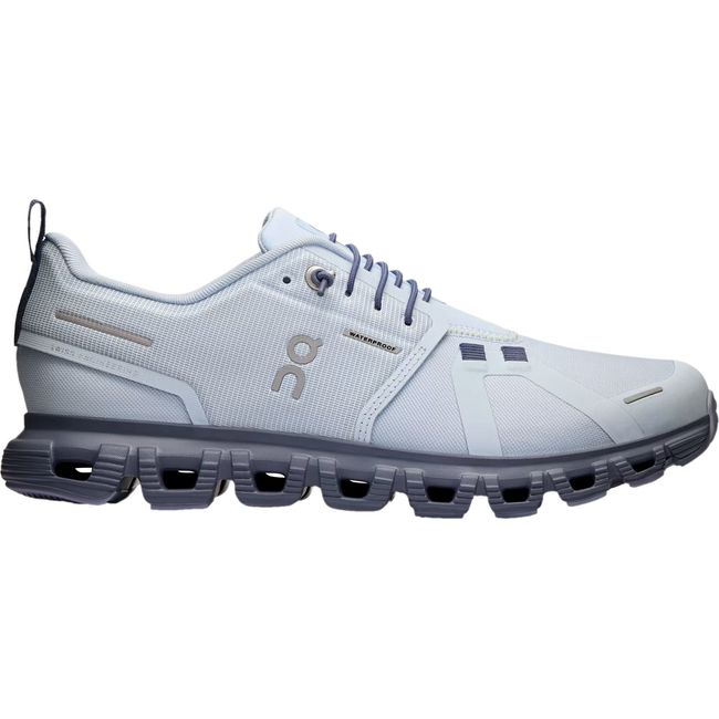 Lateral side of Women's On Running Cloud 6 Waterproof slip on Running Shoe in Heather Metal blue