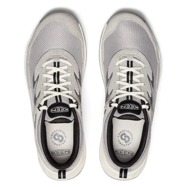 Upper of Men's KEEN Hightrail Vented Hiking Shoe in Alloy Vapor Gray