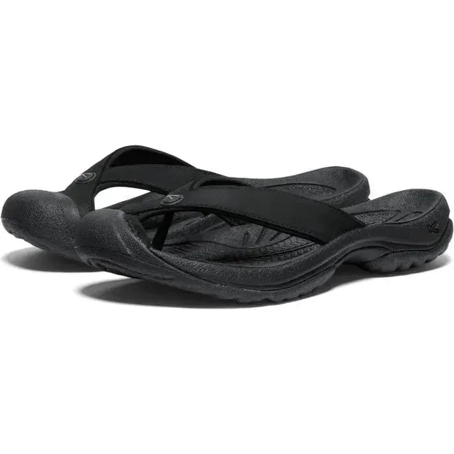 Keen Women&#39;s Waimea Leather Flip Flop Black/Black 1029134
