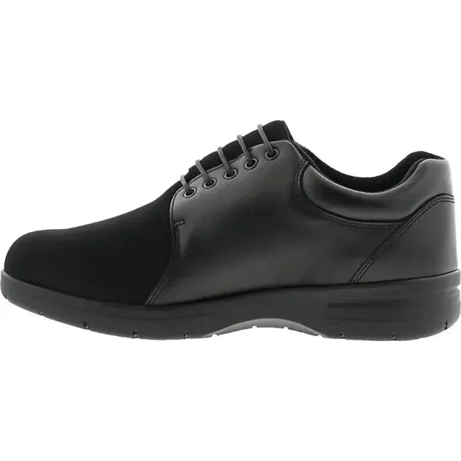 Drew Men's Drifter Shoe Black Leather/Black Stretch 40204-99