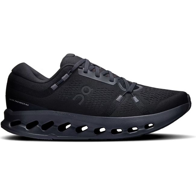 Lateral side of On Running Men's Cloudsurfer 2 Running Shoe in all black