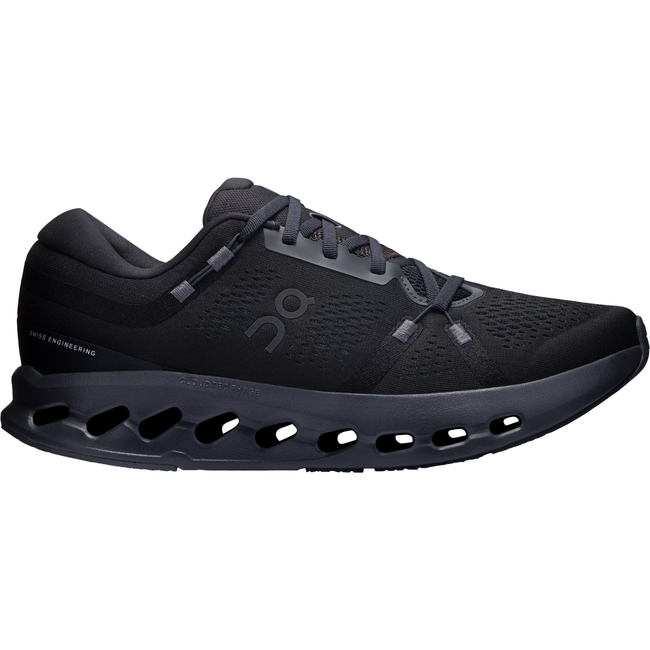 Side of On Running Men's Cloudsurfer 2 Running Shoe in All Black