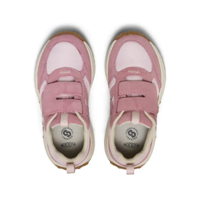 Velcro upper of Lilas Pink A Boo KEEN Little Kids&