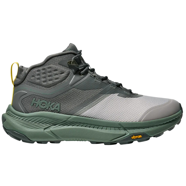 Side of Hoka Men's Transport Hike GORE-TEX Hiking Shoe in Gravel Fern