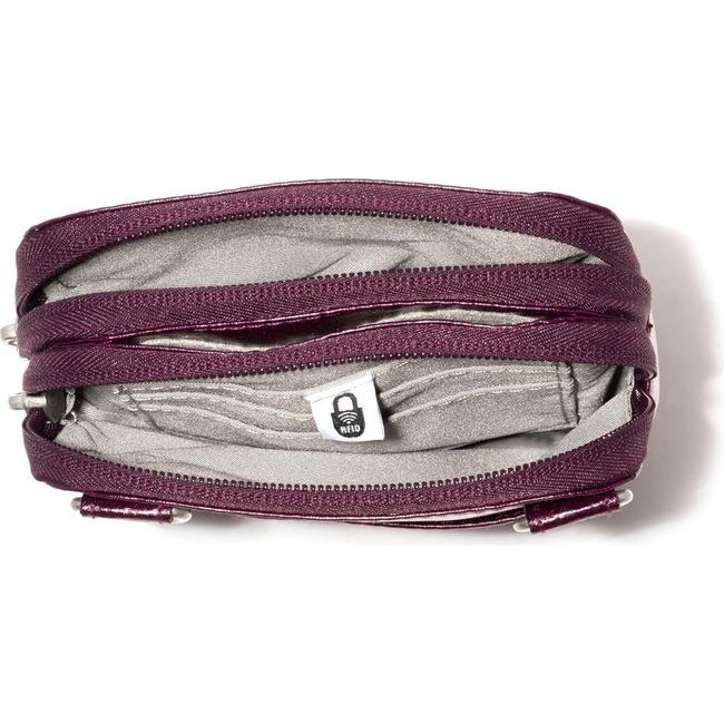 Baggallini Modern Take Two Crossbody Bag Mulberry Gloss Ripstop TBM869B1083