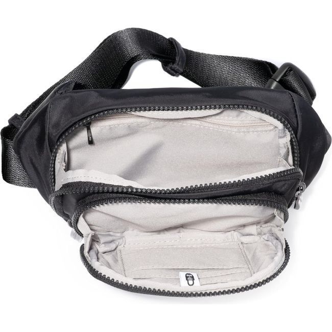 Baggallini On The Go Belt Bag Waist Pack Black Twill TBM869B1089