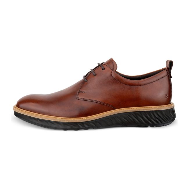 Lateral side of ECCO Men's ST.1 Hybrid Derby Shoe in cognac