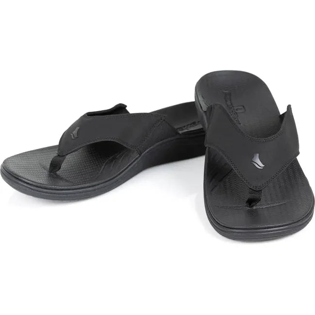 Pair of Men&#39;s PowerStep Archwear Flip Flop Sandals in Black
