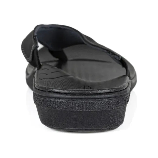 Heel of Women&#39;s PowerStep Archwear Flip Flop Sandal in Black