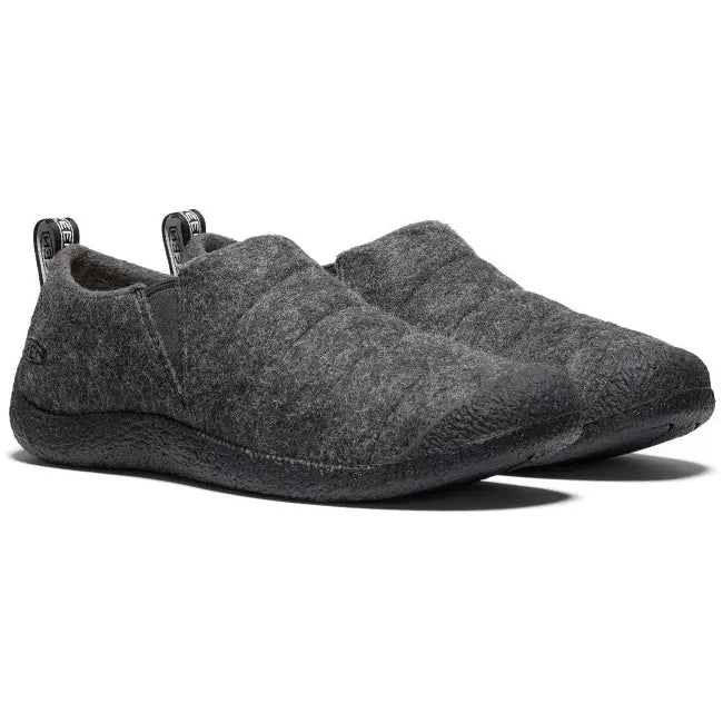Pair Women's Keen Howser II Slippers in Grey Felt and Black