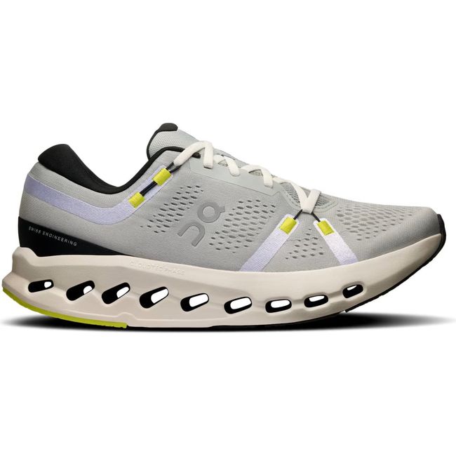 Lateral side of On Running Men's Cloudsurfer 2 Running Shoe in glacier grey