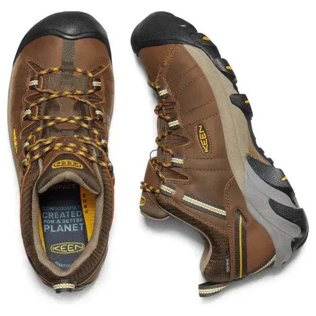 Keen Men&#39;s Targhee II Waterproof Shoe Cascade Brown/Golden Yellow 1008417