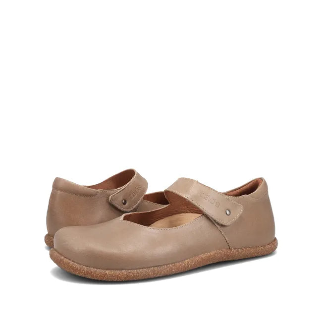 Pair of Women's Taos Ultimate Mary Jane Shoes in Mushroom Beige Leather
