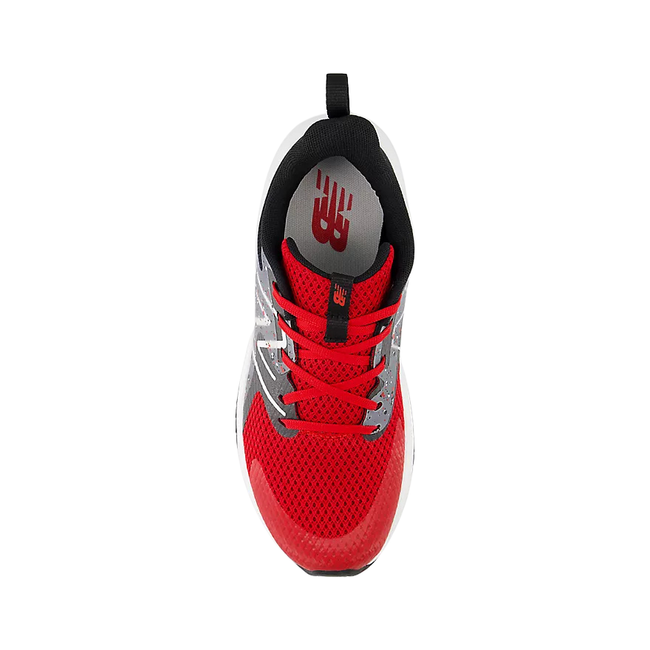 Top of New Balance Kids' 574 Lifestyle Shoe (Youth) in Team Red