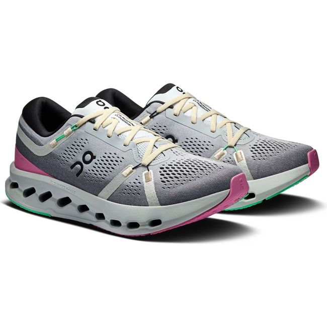 Pair of Men's On Running Cloudsurfer 2 Running Shoes in White Mineral gray