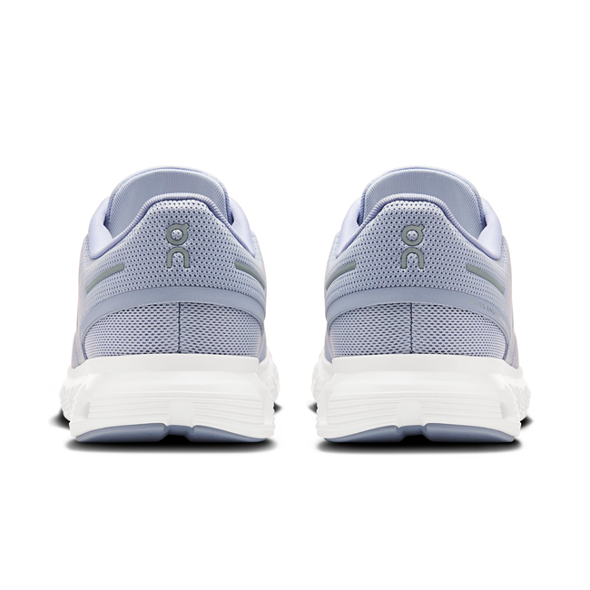 Heels of On Running Women's Cloud 6 Running Shoe in Nimbus White