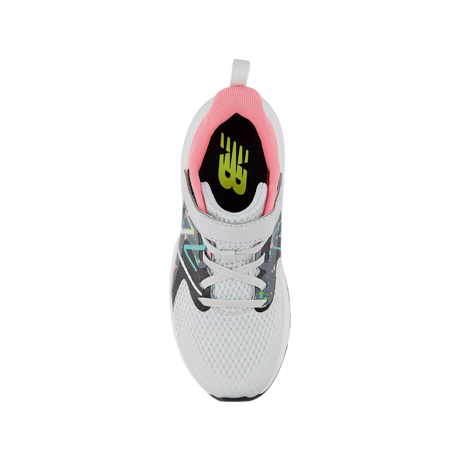 New Balance Kids' Rave Run V2 Running Shoe QUARTZ GREY/ULTRA PINK/CYBER JADE YTRAVKP2