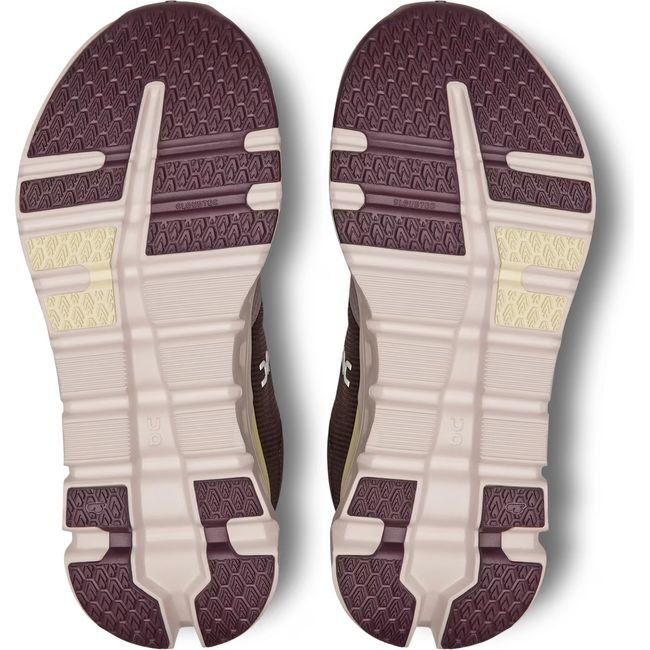 Soles of On Running Women's Cloudrunner 2 Waterproof Running Shoes in seedling purple