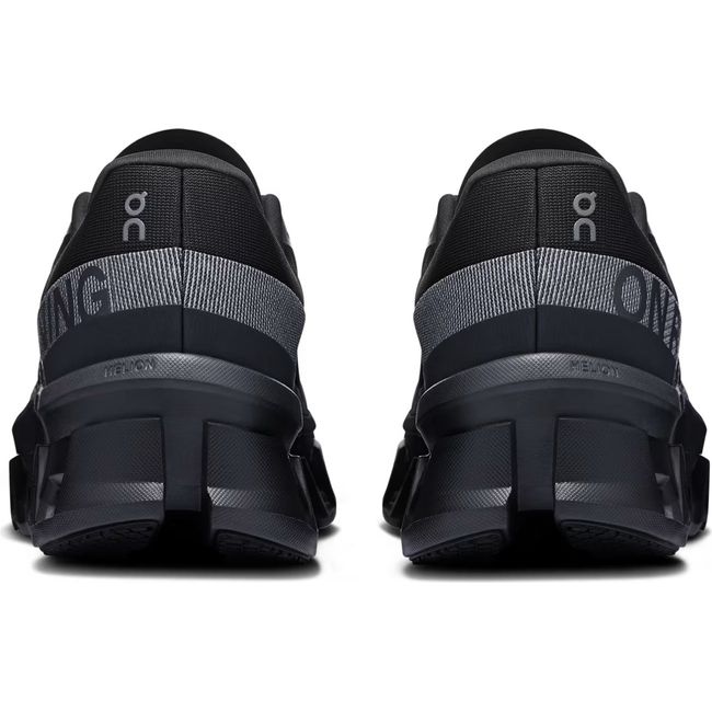 Heels of On Running Men's Cloudmonster 2 Running Shoes in all black