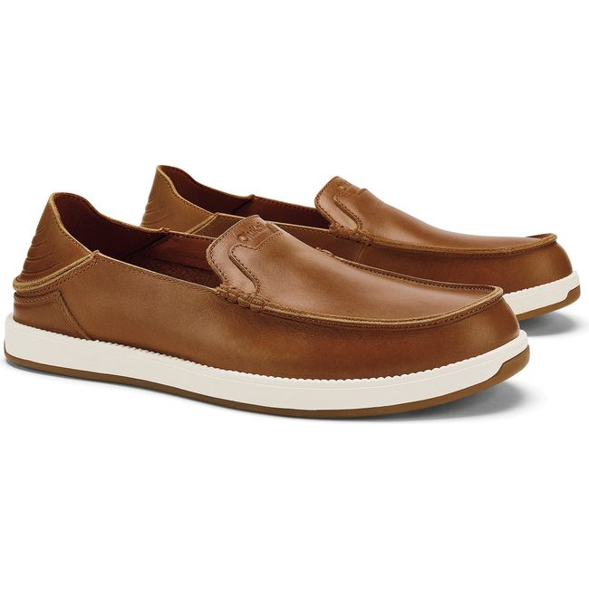 Pair of Men&#39;s Olukai Kakaha Nia Loafers in Fox Fox Tan leather